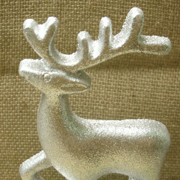Holiday Silver Reindeer Stocking Holder - Picture 15 of 16
